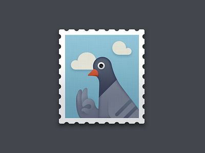 Stamp icon pigeon smartisan stamp