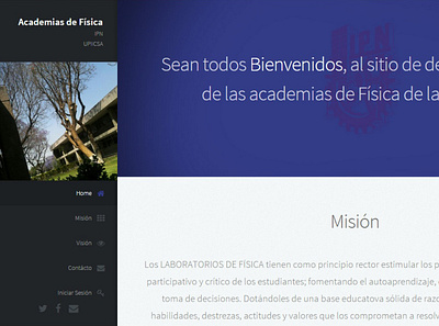 Academia de física frontend html5 web