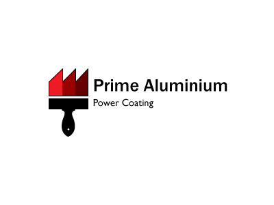 Prime Aluminium logo aluminium coated coating graphic logo painting power coating