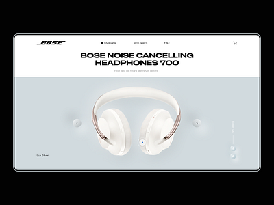 headphones beats bose branding clear design concept e commerce headphones item card landing minimalism music neumorphism product sound store ui ux web design