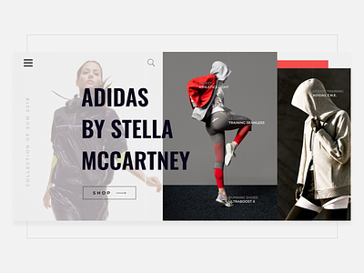 Adidas web-store adidas clothes concept shop web design