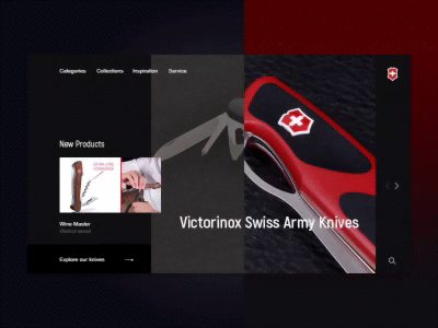Swiss Army Knive concept slider swiss knife ui ux web design