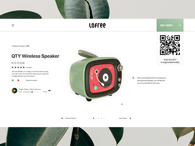 Daily_012 ar augmented reality clean concept dailyui design ecommerce music online store retro speaker style ui ux web