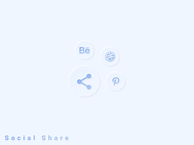 Daily_010 010 blue concept dailyui design icon illustration neumorphism share button skeumorphism social style ui vector
