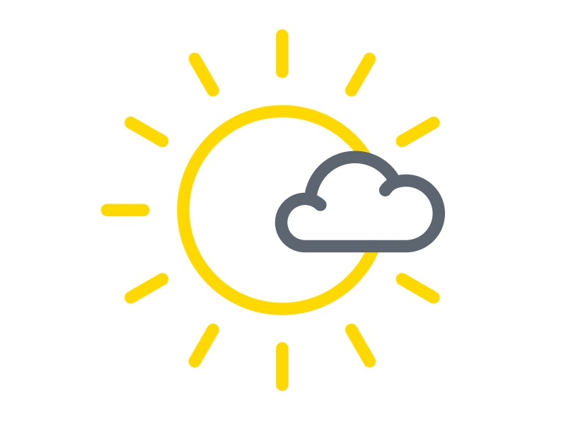 Weather Icon Set - Mostly Sunny animated cloud gif mostly sunny set sunny sunny day weather weather icon