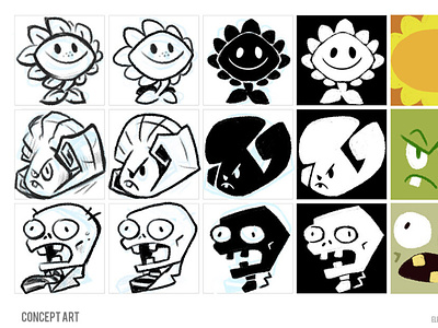 Concept Art PvZ concept design game icon illustration sketch