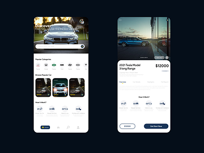 Used Car E-commerce Mobile App app car design ecommerce mobile ui ux