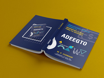 Adeegto (somali book) blue and white book book cover design illustartor indesign photoshop somali