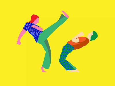 Capoeira Practice circles color design event fight illustration keyvisual minimal sport