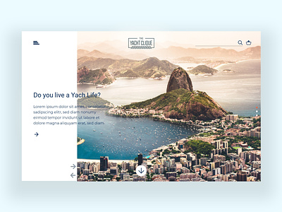 The Yacht Clique - homepage design