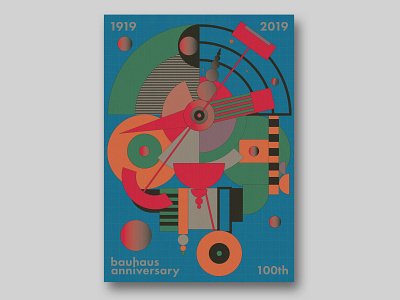 Bauhaus 100th Anniversary abstract bauhaus bauhaus100 circles colors creation design illustration poster typography vector