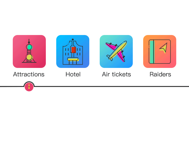 Made some icons for travel apps animation icon travel