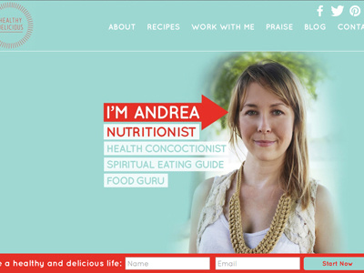 Healthy Delicious Website design web