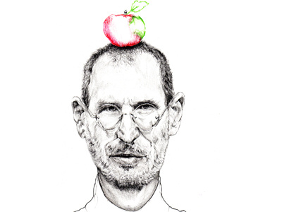 steve apple drawing illustration steve jobs