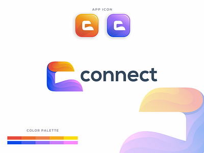 C connect brand c letter c logo creative graphic icon icon set identity illustrator logo app symbol technology