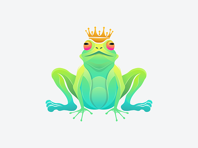 king frog logo , concept for client 3d brand branding creative design graphic graphic design illustration illustrator logo motion graphics