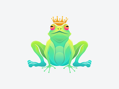 king frog  logo , concept for client