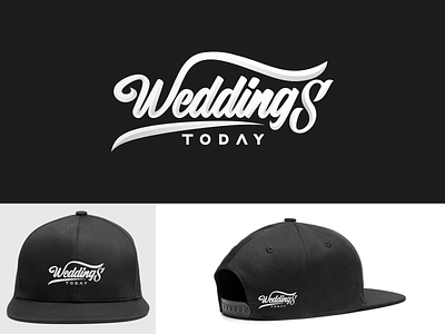 Black and White Modern Weding today Design black brand creative design graphic illustrator lettering logo vector white