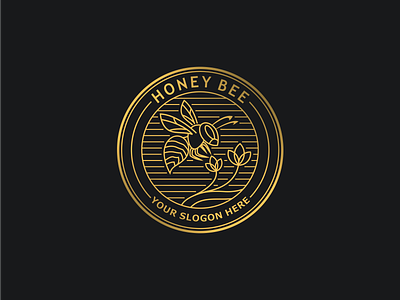 Logo Concept Honey Bee brand branding creative design graphic logo logo bee logo honey