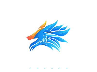 Dragon brand branding creative design dragon blue graphic icon illustration illustrator logo logo dragon
