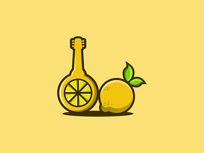 Lemon Guitar brand creative design gardening graphic icon identity illustrator logo photoshop technology tshirt
