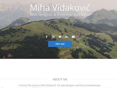 Personal website mountains personal ui ux website