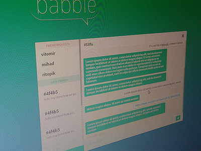 Babble chat app chat green ui