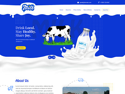 Milk Web Design branding design graphic photoshop ui vector website design