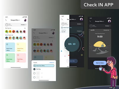 ✅ Check-in APP app mobile ui ux