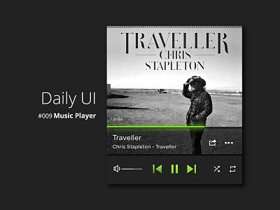 Daily UI #009 Music Player country dailyui design gradient green interface music player ui web