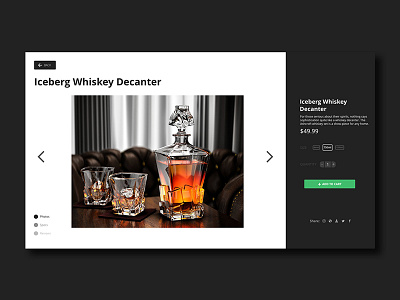 Daily UI #010 Product Page cart design ecommerce item product ui web whiskey