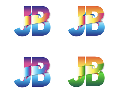 JB Logo Redesign branding gradient icon illustration logo typography vector