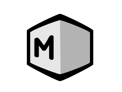 M Logo block logo pixel