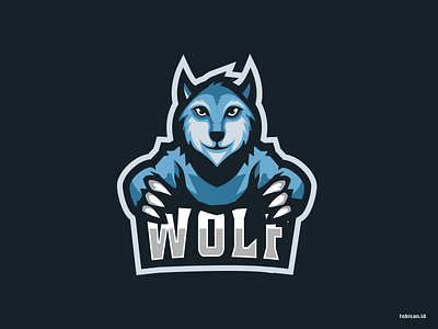 Wolf animasi createralabs illustration logo vector