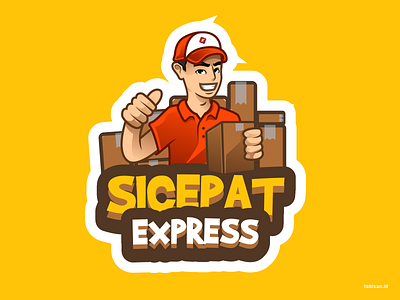 SiCepat Ekspress Kurir branding createralabs illustration kurir logo sicepat vector