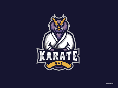 Karate OWL animasi createralabs design illustration karate logo owl ui ux vector