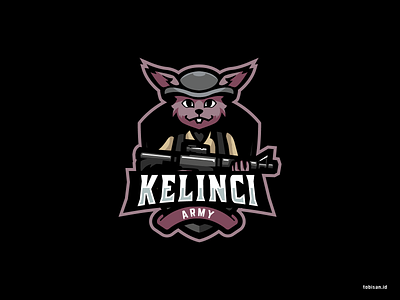 Kelinci Army army createralabs game gaming kelinci logo rabbit ui vector