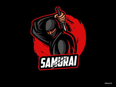 Samurai logo samurai ui ux vector