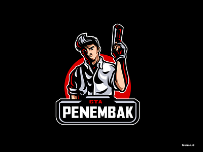 GTA Penembak animasi character createralabs design gta illustration logo ui vector