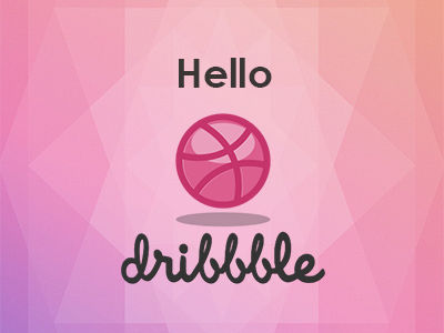 Hello Dribbble dribble first hello invitation shot