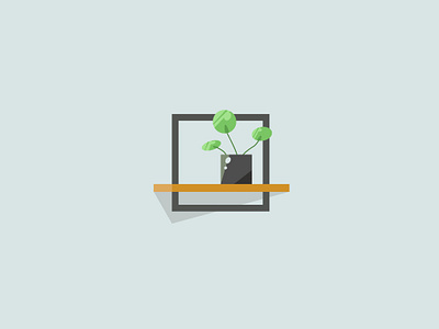 Plant illustration plant shelf vector