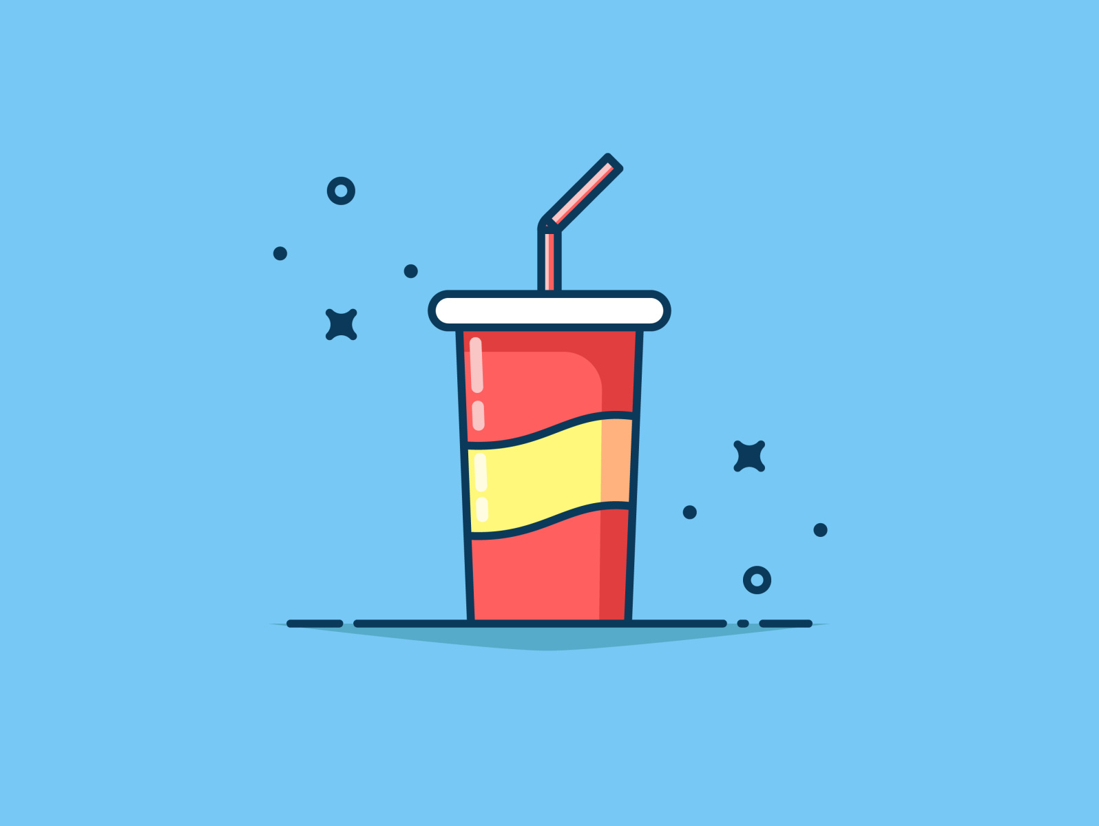 Fast food Drink with background! by Supercutecandy on Dribbble