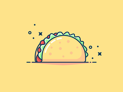 Taco Vector illustration with background