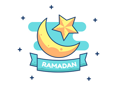Moon Of Ramadan branding flat icon icons illustration logo ramadan sticker ui ux vector