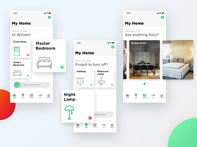 Smart Home Concept App app connected app design design app home ios iphone x security smart smarthome ui ux