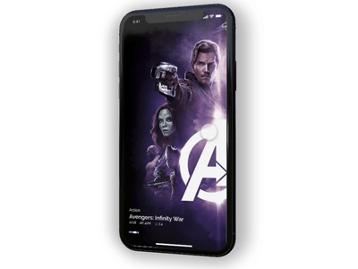 Movies - Showtime aniamtion design ios iphone x micro interaction mobile motion movie app prototype ui ux