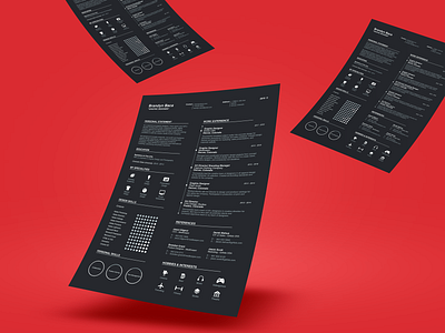 2019 Resume "Dark Mode" branding dark mode design resume typography vector