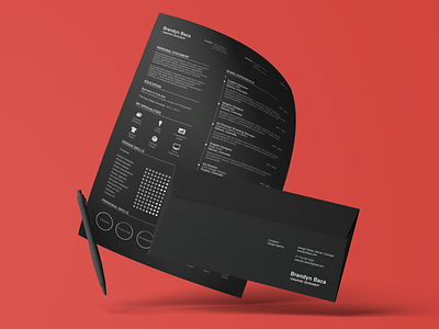 Personal Resume 2019 adobe illustrator black and red branding clean dark mode design flat flat 3d illustration mockup personal branding resume simple design typography vector