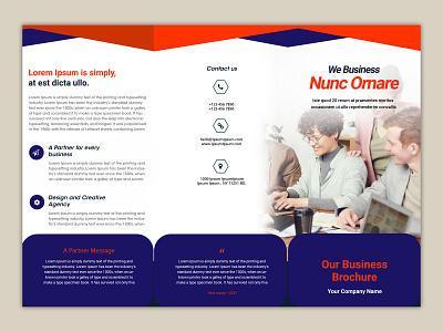 Tri-Fold Brochure Front Page animation art branding clean design flat graphic design icon illustration logo type typography ui ux vector web
