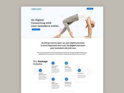 Go Digital Yoga - Landing Page Design animation app art branding clean colors design flat graphic design icon illustration logo type typography ui ux vector web web design website